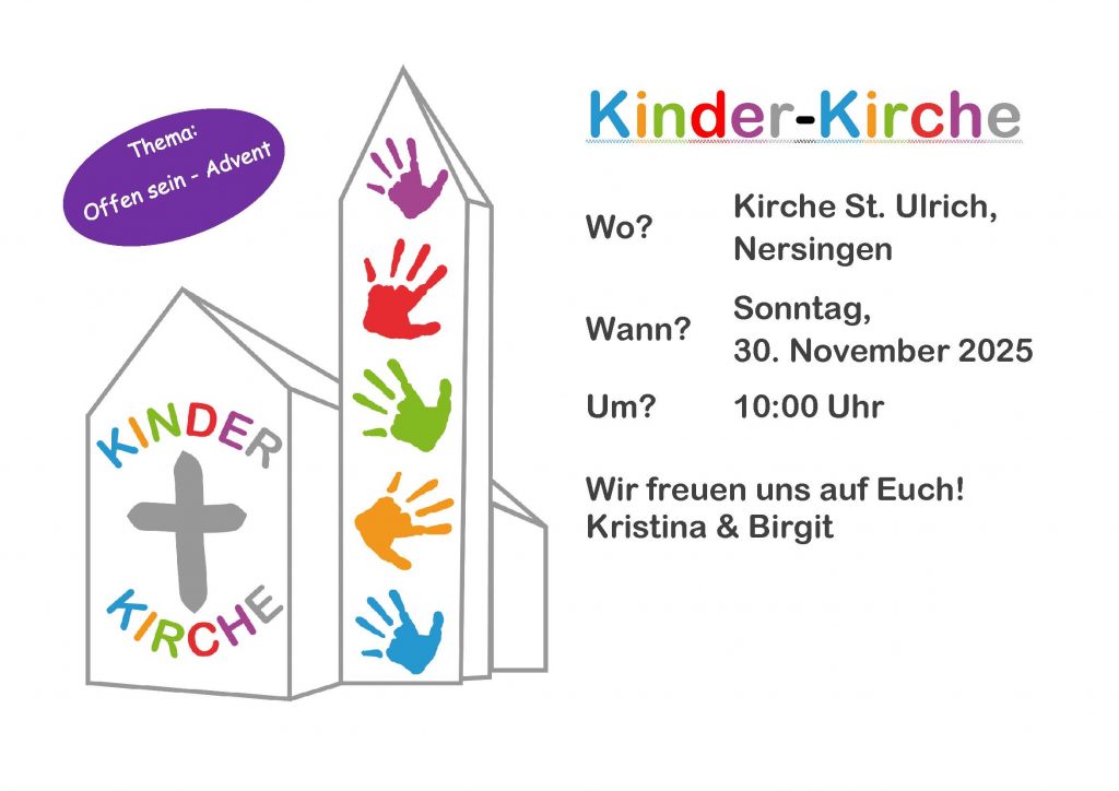 Kinderkirche am 30. November - Sankt Ulrich Nersingen